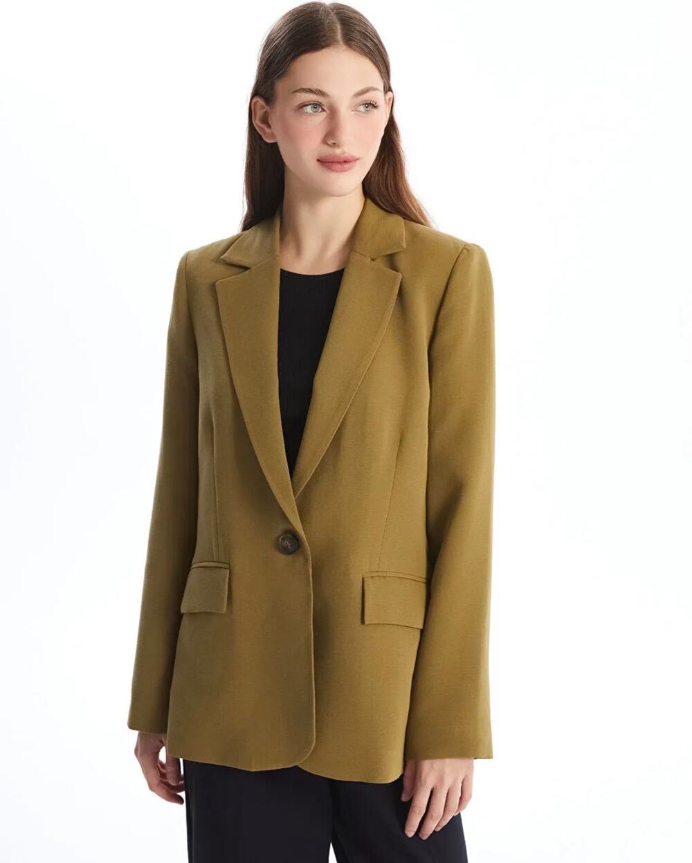 $198 New NWOT Larson oversized green blazer single button size S